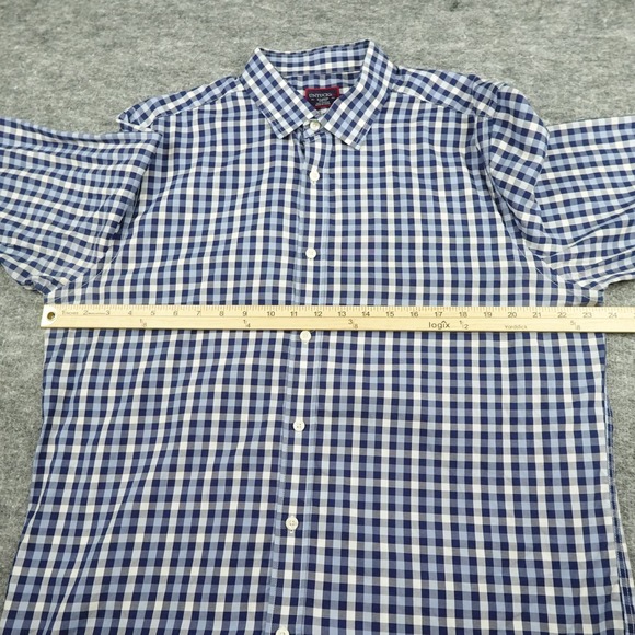 UNTUCKit Shirt Mens Extra Large Blue Plaid Slim Fit Button Up Long Sleeve Casual - Picture 4 of 10